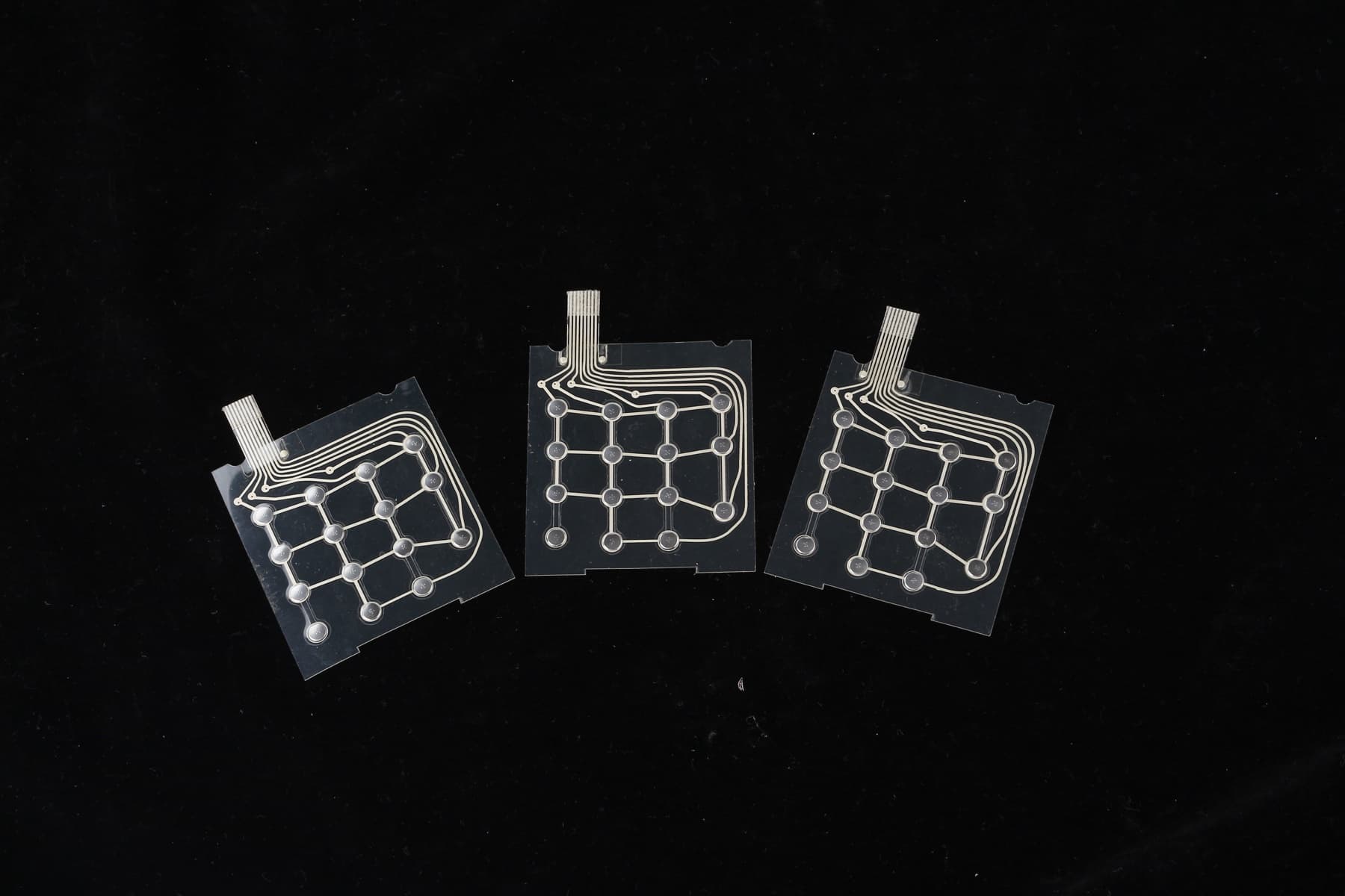 Printed membrane switch circuits with metal domes